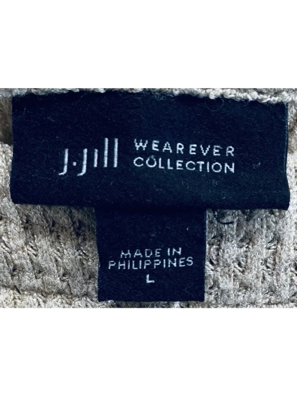 J Jill Wearever Collection Top Womens Large Camel Tan Waffle Knit Boat Neck - Picture 4 of 7